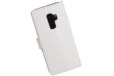 BAOHU Hoesje Geschikt voor Samsung Galaxy S9 Plus - Portemonnee hoesje booktype wallet case Wit