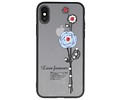 BAOHU Love forever hoesjes cases Geschikt voor iPhone X blauw