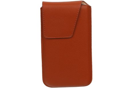 BAOHU Smartphone Pouch Maat S ( - Hoesje Geschikt voor Samsung Galaxy S2 i9100 )  Bruin