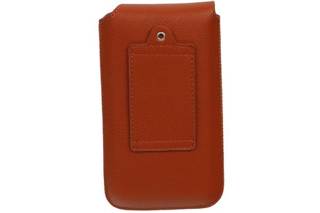 BAOHU Smartphone Pouch Maat S ( - Hoesje Geschikt voor Samsung Galaxy S2 i9100 )  Bruin