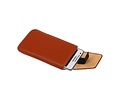 BAOHU Smartphone Pouch Maat S ( - Hoesje Geschikt voor Samsung Galaxy S2 i9100 )  Bruin