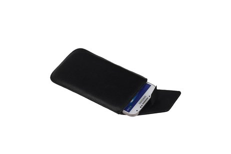 BAOHU Smartphone Pouch Maat M ( - Hoesje Geschikt voor Samsung Galaxy S4 i9500 )  Zwart