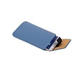 BAOHU Smartphone Pouch Maat M ( - Hoesje Geschikt voor Samsung Galaxy S4 i9500 )  Blauw