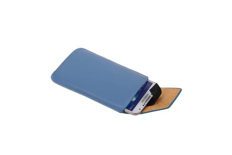 BAOHU Smartphone Pouch Maat M ( - Hoesje Geschikt voor Samsung Galaxy S4 i9500 )  Blauw