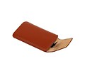 BAOHU Smartphone Pouch Maat M ( - Hoesje Geschikt voor Samsung Galaxy S4 i9500 )  Bruin