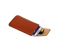 Smartphone Pouch Maat M ( Galaxy S4 i9500 )  Bruin