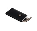 BAOHU Luxe Smartphone Pouch Maat S ( - Hoesje Geschikt voor Samsung Galaxy S2 i9100 )  Zwart
