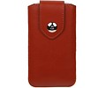 Luxe Smartphone Pouch Maat S ( Galaxy S2 i9100 )  Bruin