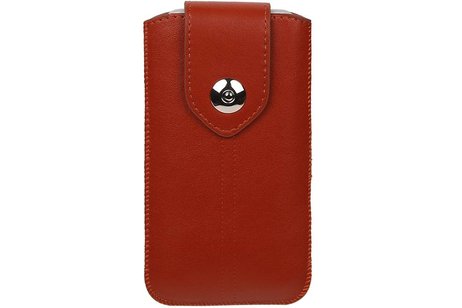 Luxe Smartphone Pouch Maat S ( Galaxy S2 i9100 )  Bruin