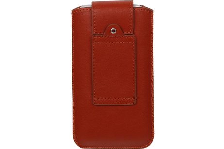 Luxe Smartphone Pouch Maat S ( Galaxy S2 i9100 )  Bruin