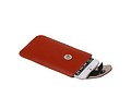 BAOHU Luxe Smartphone Pouch Maat S ( - Hoesje Geschikt voor Samsung Galaxy S2 i9100 )  Bruin