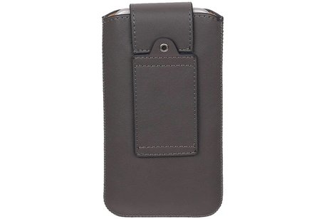 BAOHU Luxe Smartphone Pouch Maat S ( - Hoesje Geschikt voor Samsung Galaxy S2 i9100 )  Grijs