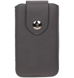 BAOHU Luxe Smartphone Pouch Maat M ( Samsung Galaxy S4 i9500 )  Grijs