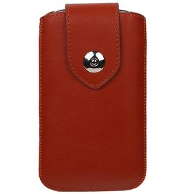 BAOHU Luxe Smartphone Pouch Maat M ( Samsung Galaxy S4 i9500 )  Bruin
