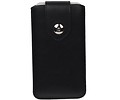 BAOHU Luxe Smartphone Pouch Maat M ( - Hoesje Geschikt voor Samsung Galaxy S4 i9500 )  Zwart