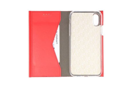 BAOHU Flipbook Slim Folio Hoesjes Cases - Hoesje Geschikt voor iPhone X Rood