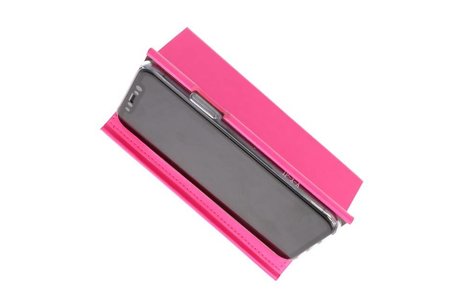 BAOHU Flipbook Slim Folio Hoesjes Cases - Hoesje Geschikt voor iPhone X Roze