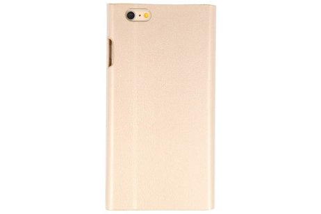 Flipbook Slim Folio Wallet Cases voor iPhone 6 Plus Goud