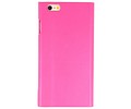 BAOHU Flipbook Slim Folio Case - Hoesje Geschikt voor iPhone 6 Plus Roze