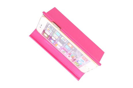 BAOHU Flipbook Slim Folio Case - Hoesje Geschikt voor iPhone 6 Plus Roze