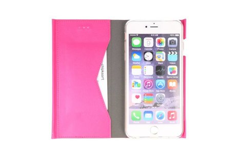 BAOHU Flipbook Slim Folio Case - Hoesje Geschikt voor iPhone 6 Plus Roze