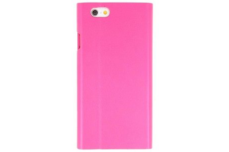 BAOHU Flipbook Slim Folio Case - Hoesje Geschikt voor iPhone 6 Roze