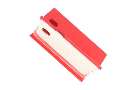 BAOHU Flipbook Slim Folio Wallet Case - Hoesje Geschikt voor Samsung Galaxy J5 2017 Rood