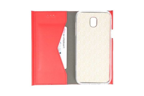 Flipbook Slim Folio Wallet Case voor Galaxy J5 2017 Rood