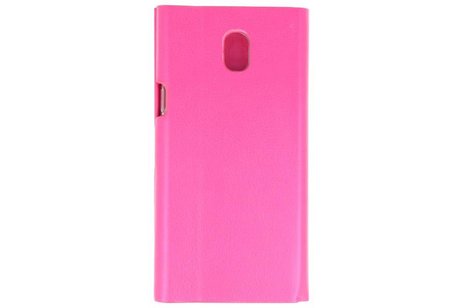 BAOHU Flipbook Slim Folio Wallet Case - Hoesje Geschikt voor Samsung Galaxy J5 2017 Roze