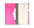 BAOHU Flipbook Slim Folio Wallet Case - Hoesje Geschikt voor Samsung Galaxy J5 2017 Roze