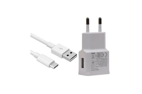 Type C Universal Travel Charger 2.4 A Wit + USB Kabel