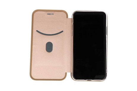 Shell Slim Folio Hoesjes Wallet Case voor iPhone X Goud