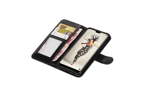 Huawei P20 Portemonnee hoesje booktype wallet Zwart