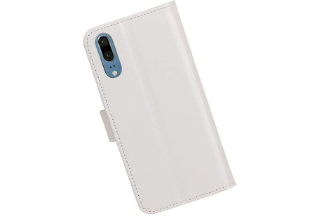 Huawei P20 Portemonnee hoesje booktype wallet Wit