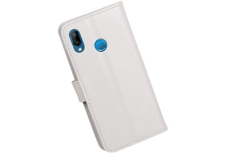 Huawei P20 Lite Portemonnee hoesje booktype wallet Wit