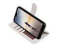 BAOHU Hoesje Geschikt voor Huawei P20 Lite - Portemonnee hoesje booktype wallet Wit