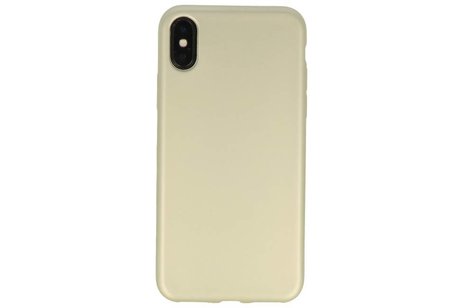 BAOHU Hoesje Geschikt voor de iPhone XS - iPhone X - Backcover Color Telefoonhoesje - Goud