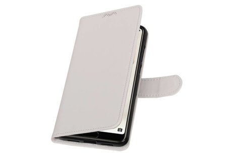 BAOHU Hoesje Geschikt voor Huawei P20 Pro - Portemonnee hoesje booktype wallet Wit