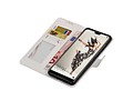BAOHU Hoesje Geschikt voor Huawei P20 Pro - Portemonnee hoesje booktype wallet Wit