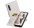 BAOHU Hoesje Geschikt voor Huawei P20 Pro - Portemonnee hoesje booktype wallet Wit