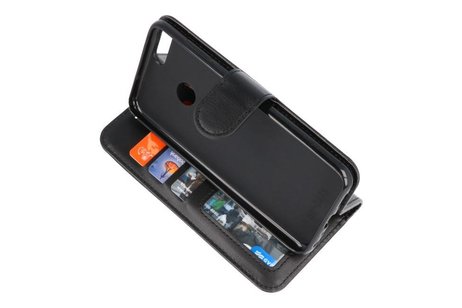 BAOHU Wallet Cases Hoesje Geschikt voor Huawei Honor 7X Zwart