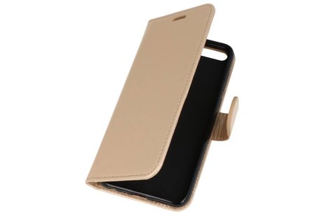 BAOHU Wallet Cases Hoesje Geschikt voor Huawei Honor 7X Goud