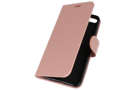 BAOHU Wallet Cases Hoesje Geschikt voor Huawei Honor 7X Roze
