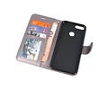 BAOHU Wallet Cases Hoesje Geschikt voor Huawei Honor 7X Grijs