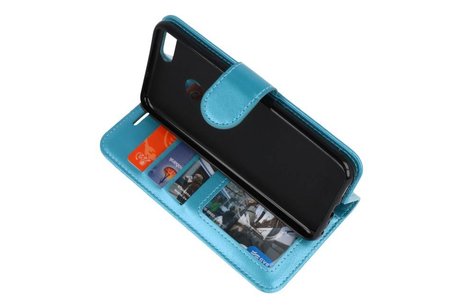 BAOHU Wallet Cases Hoesje Geschikt voor Huawei Honor 7X Turquoise