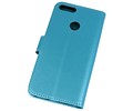 Wallet Cases Hoesje voor Huawei Honor 7X Turquoise