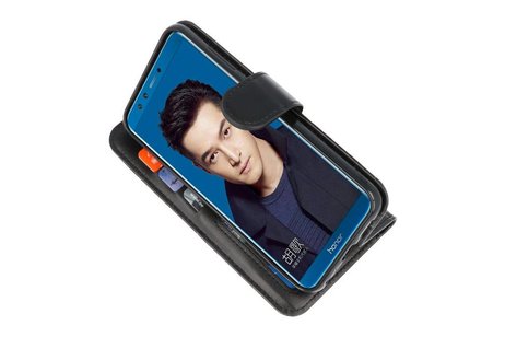 BAOHU Wallet Cases Hoesje Geschikt voor Huawei Honor 9 Lite Zwart
