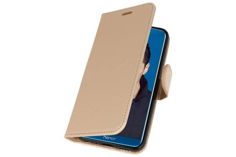 BAOHU Wallet Cases Hoesje Geschikt voor Huawei Honor 9 Lite Goud