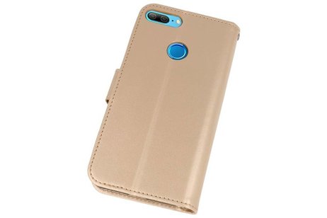 BAOHU Wallet Cases Hoesje Geschikt voor Huawei Honor 9 Lite Goud