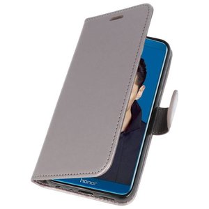 BAOHU Wallet Cases Hoesje Geschikt voor Huawei Honor 9 Lite Grijs